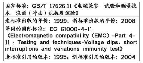 電壓暫降、短時中斷和電壓變化抗擾度試驗