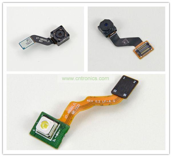 拆前置、后置攝像頭及閃光燈