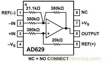 AD629高共模電壓差動(dòng)放大器