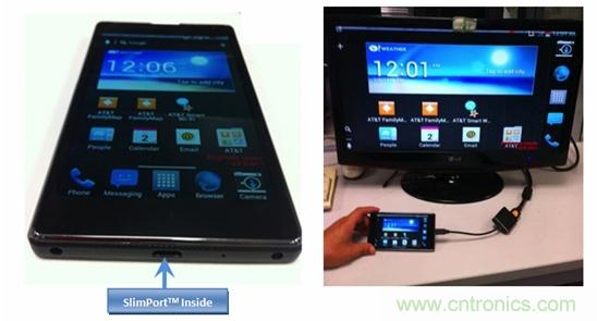 采用SlimPort接口技術(shù)的新一代Google Nexus手機(jī)樣機(jī)。