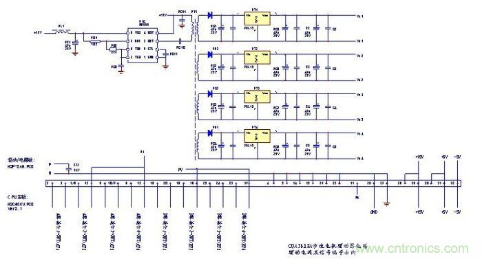 圖2：驅(qū)動電源及端子信號來源