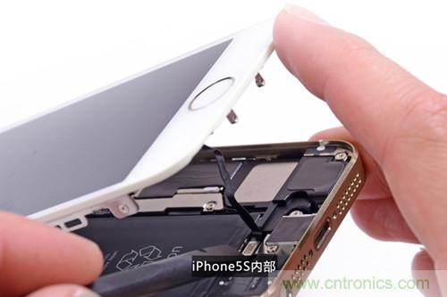 土豪金iPhone 5S拆解：內(nèi)部結(jié)構(gòu)升級，維修難度增加