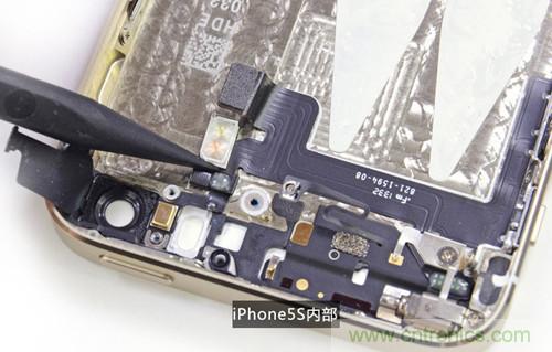 土豪金iPhone 5S拆解：內(nèi)部結(jié)構(gòu)升級，維修難度增加