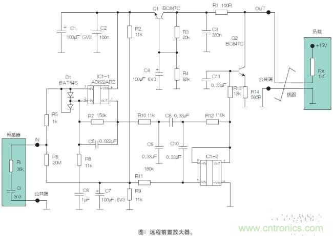 雙線(xiàn)遠(yuǎn)程傳感器前置放大器