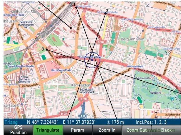 在地圖上顯示三角定位干擾源