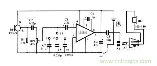 采用LM386音頻放大集成電路