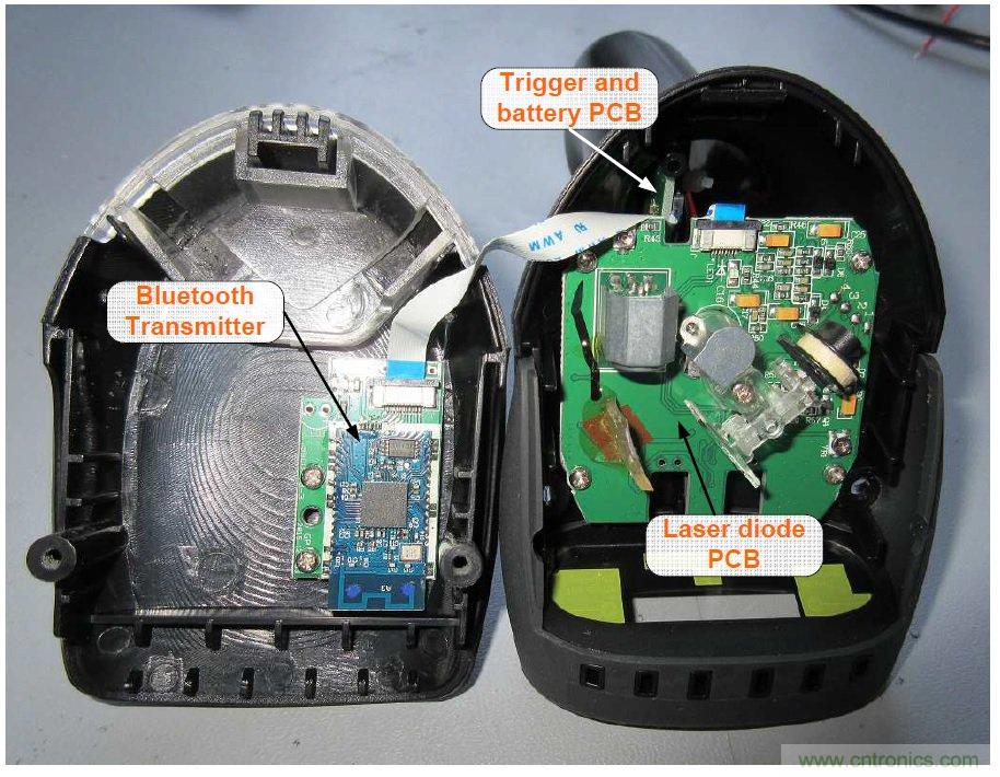 拆解45美元的藍(lán)牙無線條碼掃描槍，發(fā)現(xiàn)里面鏡中有鏡