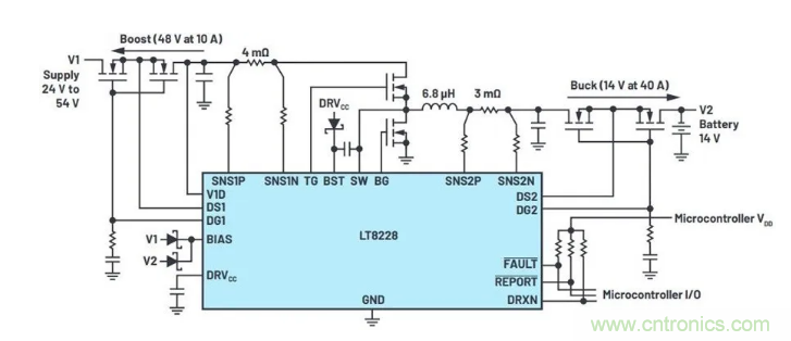 簡化雙電池電源系統(tǒng)，48 V/12 V汽車應(yīng)用指日可待