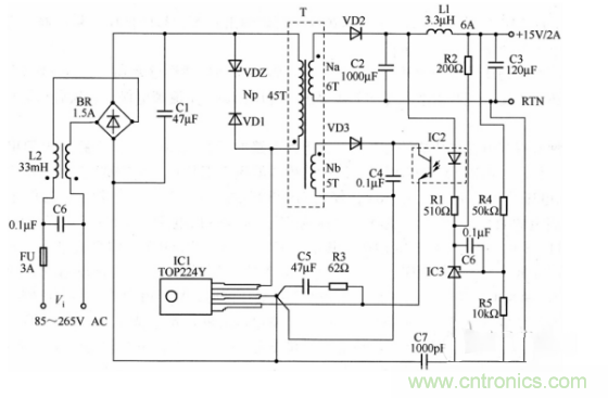 六款簡單的開關(guān)電源電路設(shè)計，內(nèi)附原理圖詳解