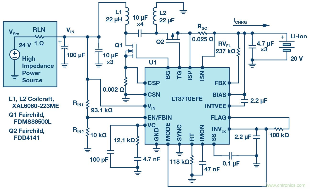 LT8710多功能 DC/DC控制器解決了高阻抗、超長(zhǎng)工業(yè)電源線的電壓降問(wèn)題