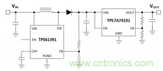 TPS61391升壓變換器，為電容麥克風(fēng)提供48V超低噪聲幻象電源