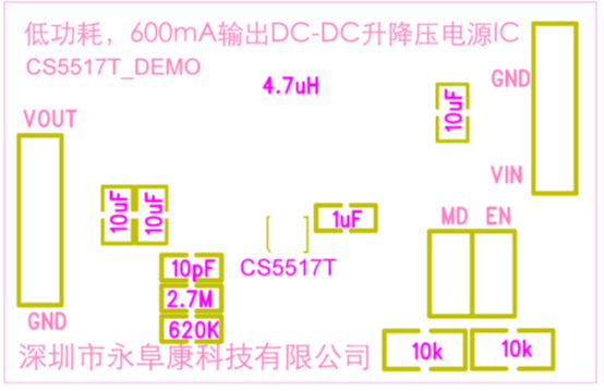 如何運(yùn)用升降壓芯片CS5517實(shí)現(xiàn)鋰電池穩(wěn)定輸出3.3V/3.6V（1.2-5V）的電壓？