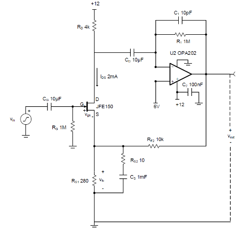 如何使用分立式 JFET 放大低噪聲電路中的小信號(hào)？