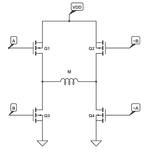 使用互補(bǔ)PWM、擊穿和死區(qū)時(shí)間的 H 橋直流電機(jī)控制