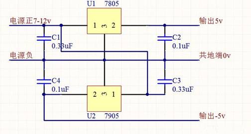 一個正負(fù)5v穩(wěn)壓電源的簡單制作