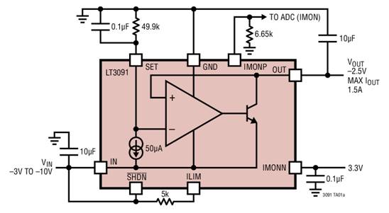 利用LT3080x電流源基準(zhǔn)線性穩(wěn)壓器停機(jī)